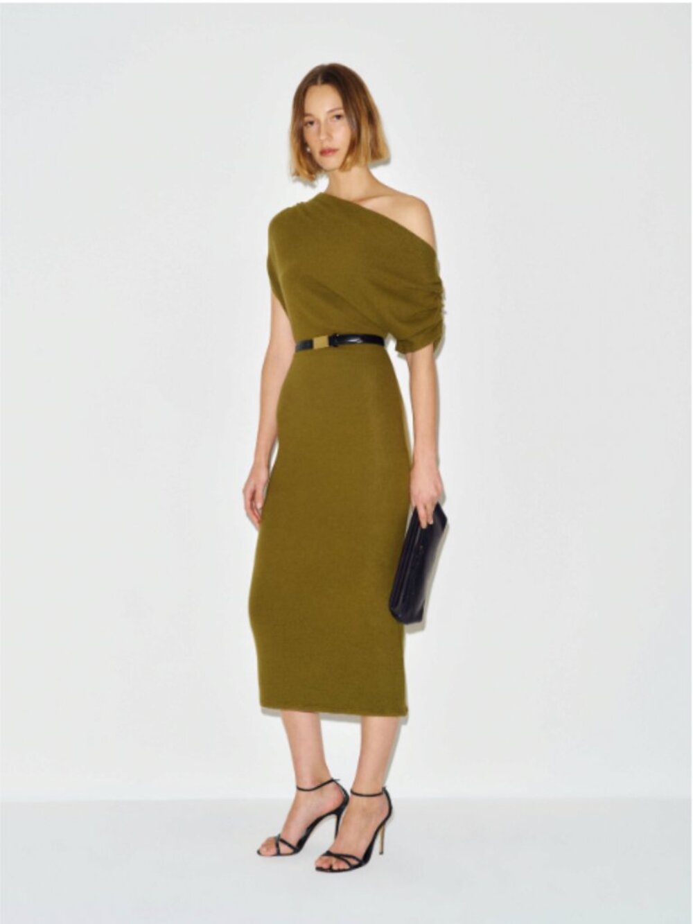 Reformation Iris Knit Dress, green, size M